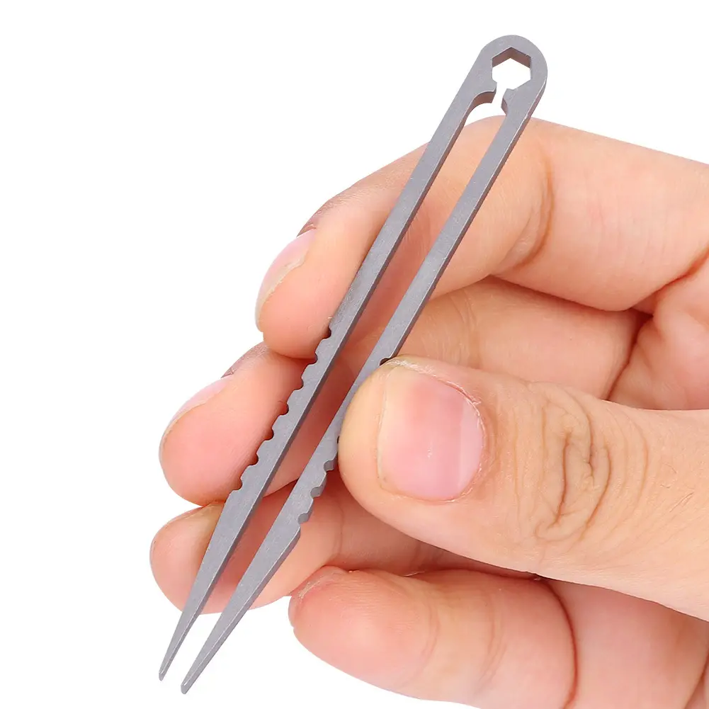 Portable EDC Titanium Alloy Tweezers Outdoor Survival Camping Travel Mini Tool - Image 7