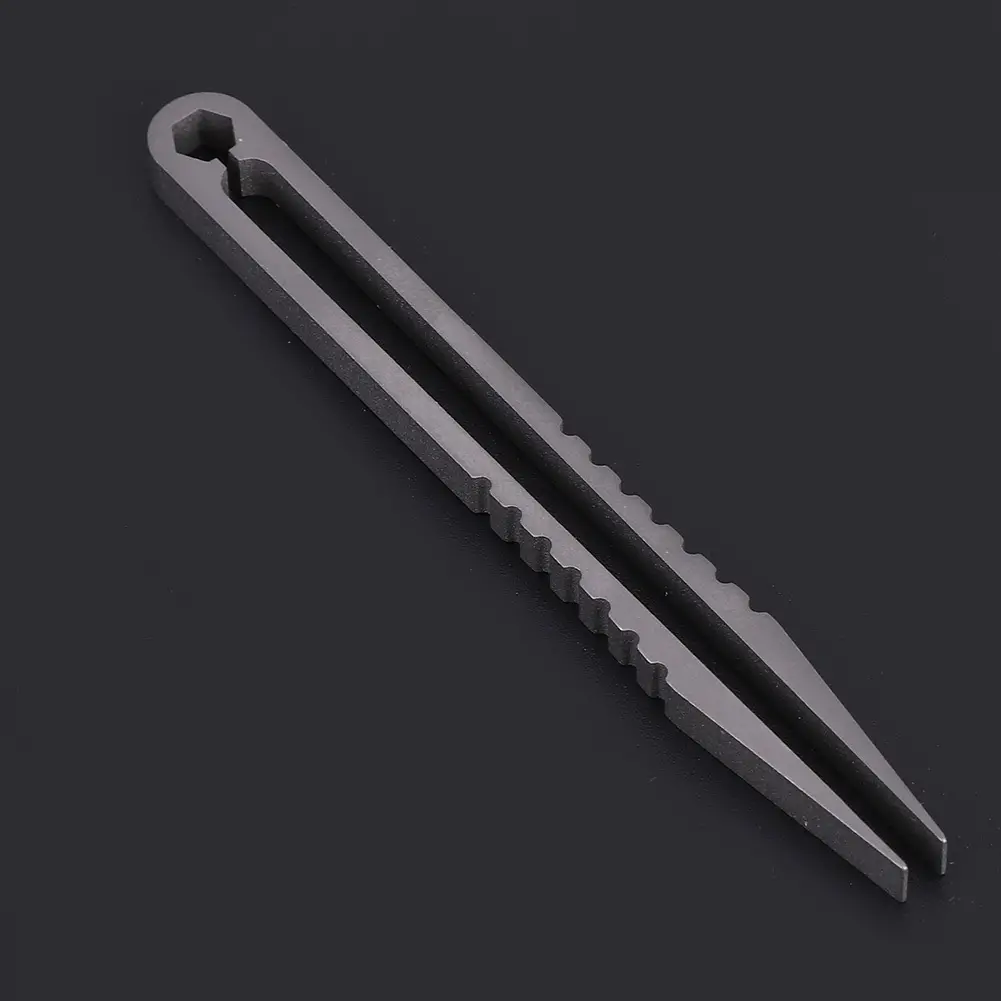 Portable EDC Titanium Alloy Tweezers Outdoor Survival Camping Travel Mini Tool - Image 4